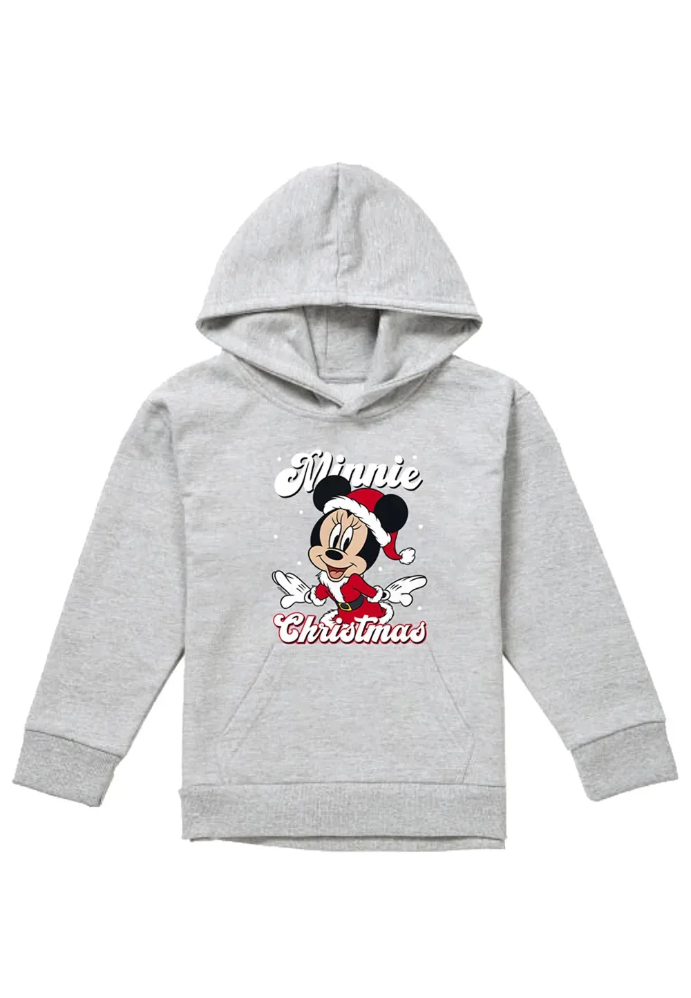 Детская худи Minnie Mouse Santa, Disney, серый