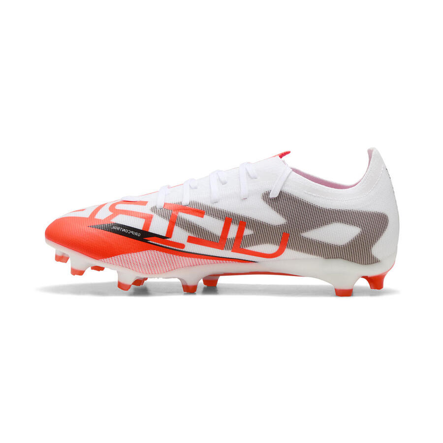 Футбольные бутсы Puma Ultra 5 Match FG/AG белые с оранжевым — фото 3