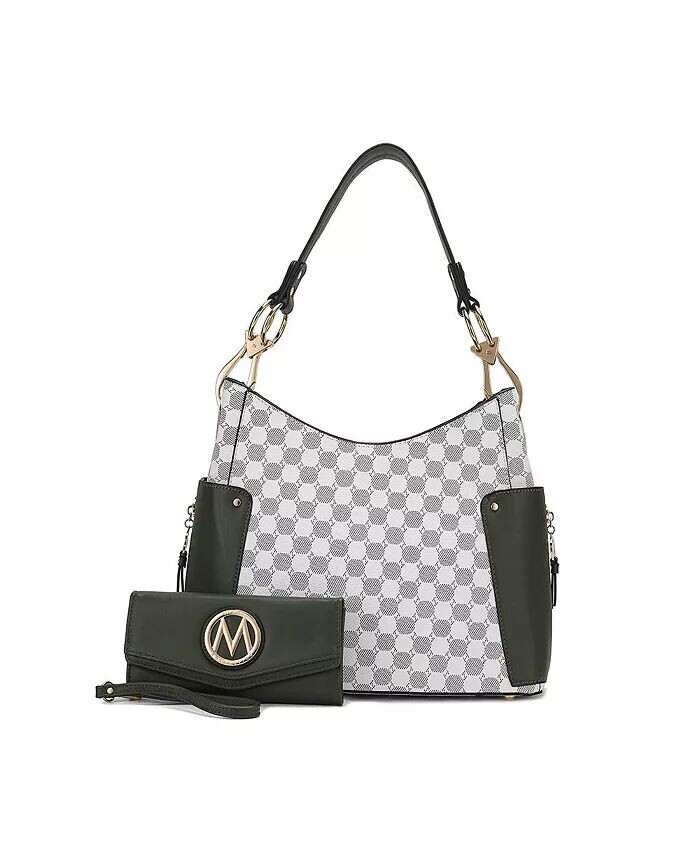 

Сумка на плечо Penelope с круглым принтом и кошельком от Mia K Mkf Collection, зеленый