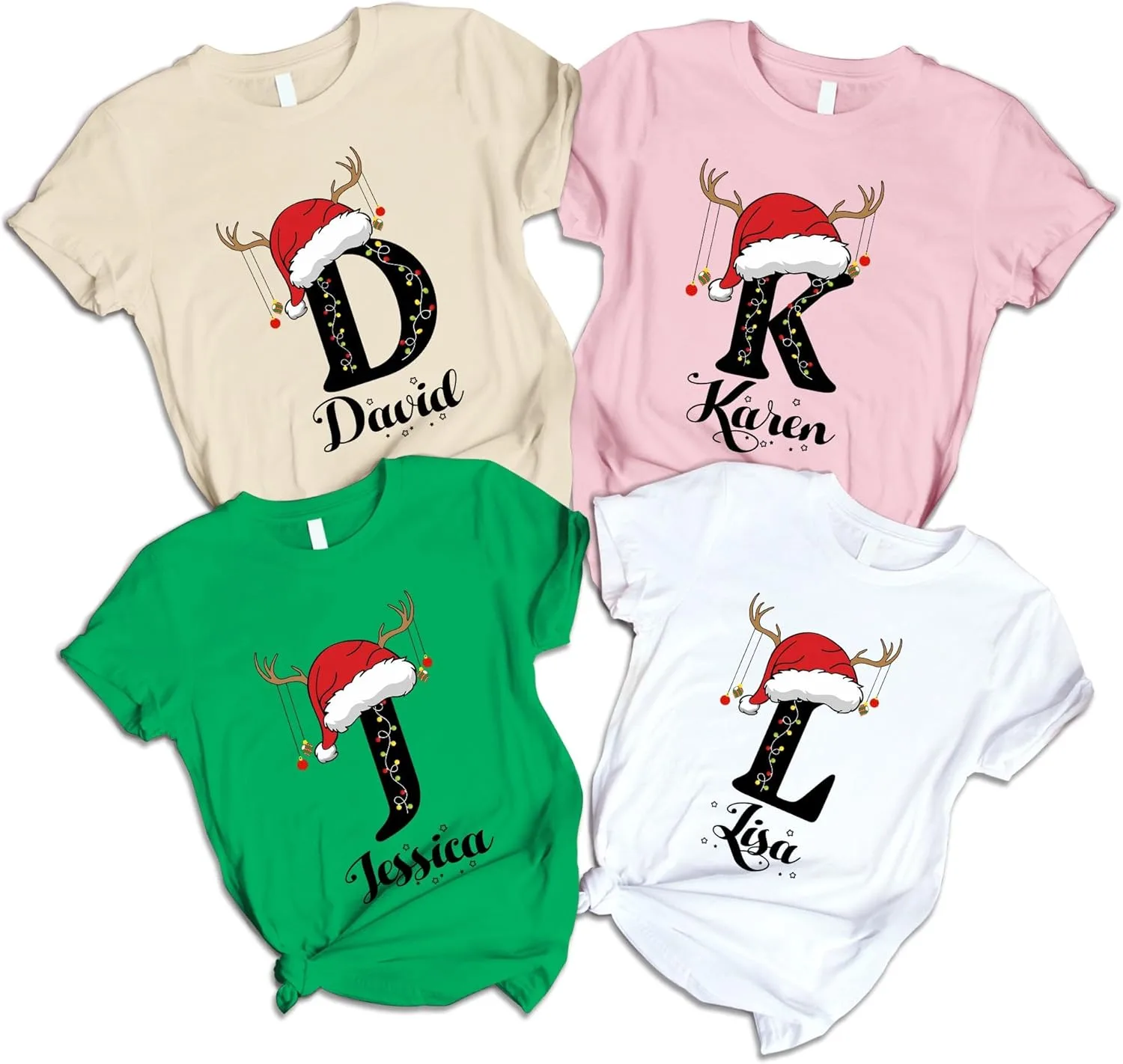 

Семейные рождественские футболки 2025 - Custom Christmas Crew Shirt Women - Customized Group Xmas Tshirt Men Kozmoz Inspire