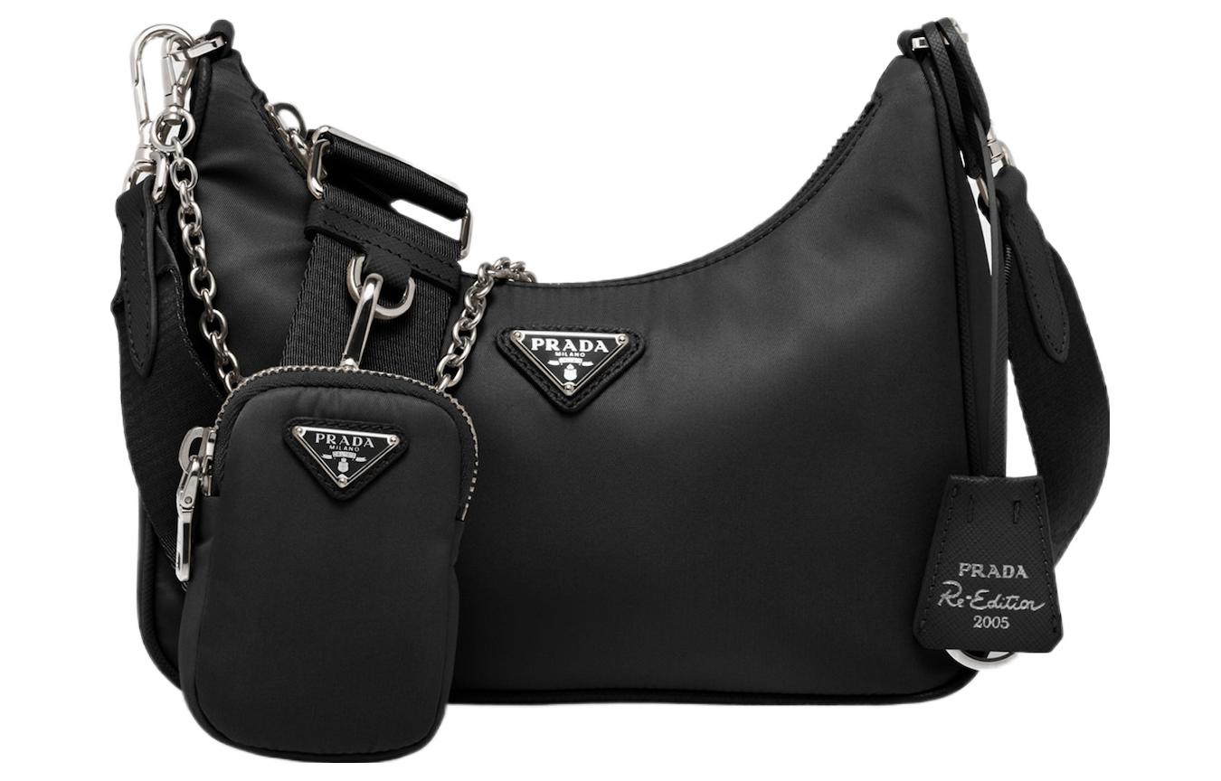 

Re-Edition 2005 Плечевая сумка из нейлона черная PRADA