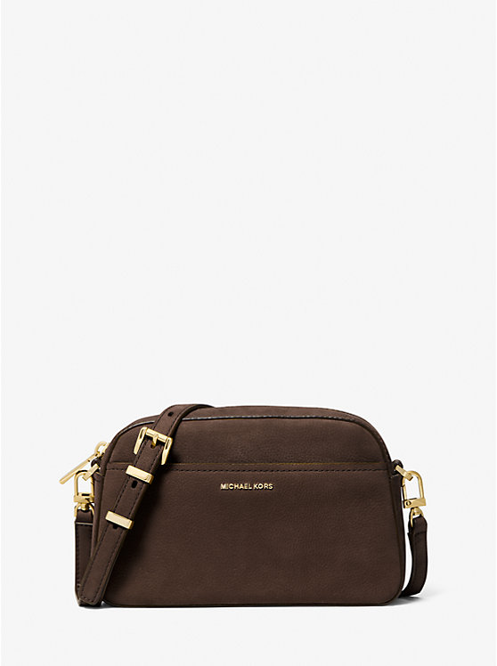 

Маленькая сумка Jet Set через плечо для камеры из нубука Michael Kors, коричневый