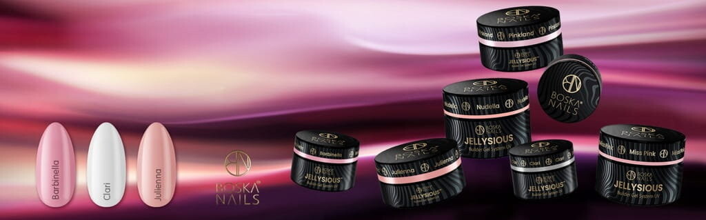 Boska Nails, Jellysious Barbinella, Светло-розовый гель для наращивания ногтей jelly Builder Gel System UV, 30мл — фото 4