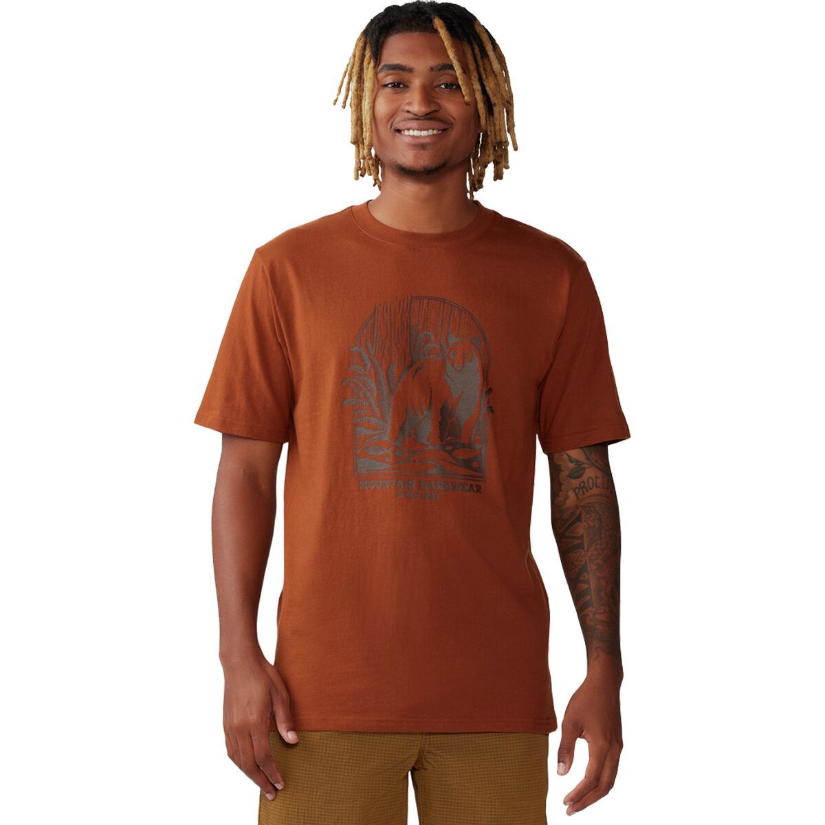 

Футболка с коротким рукавом Grizzly bear Mountain Hardwear, цвет iron oxide