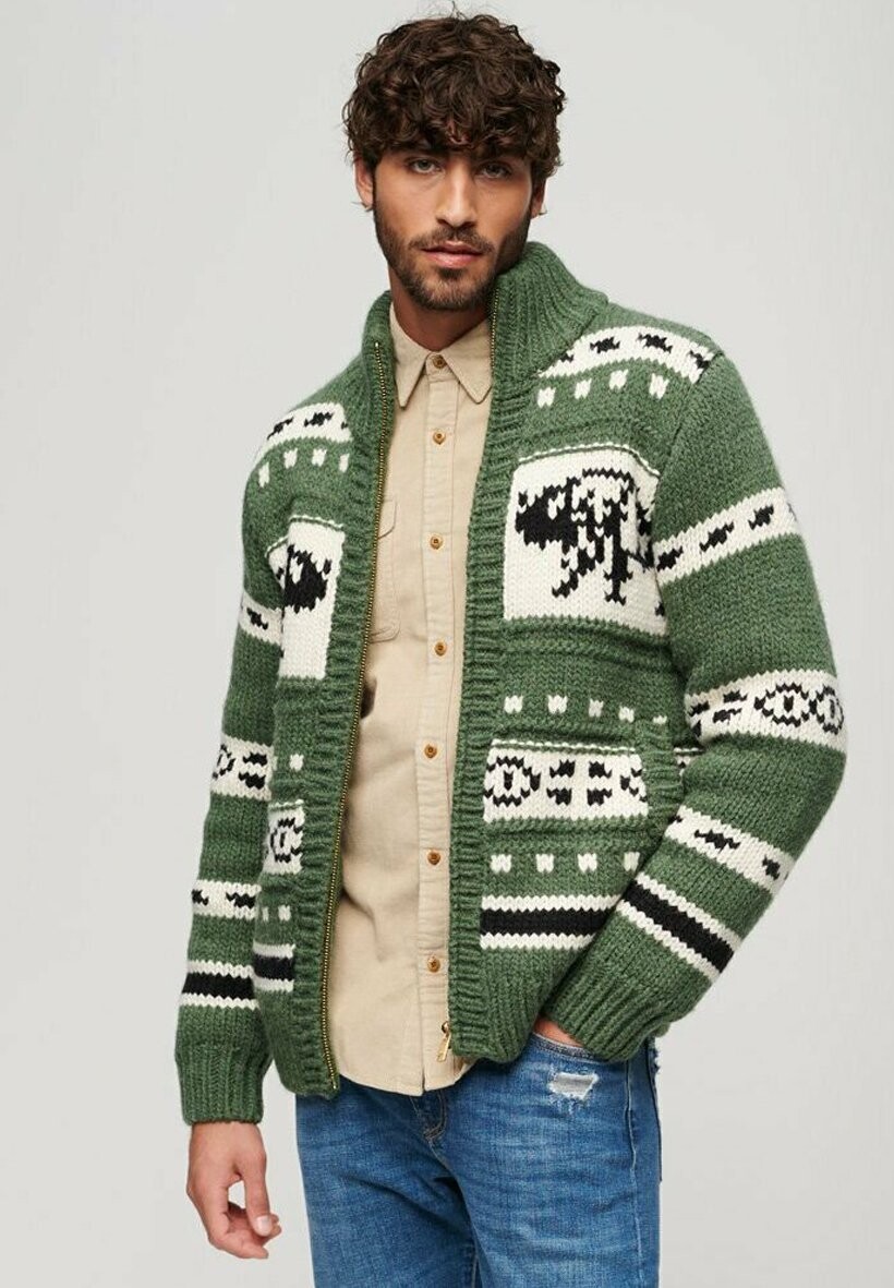 

Кардиган ZIP THROUGH Superdry, цвет buffalogreen