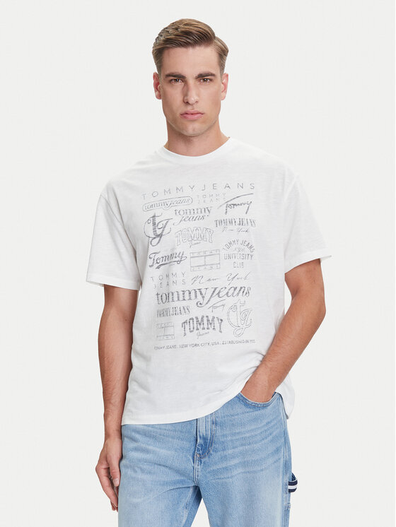 

Футболка relaxed fit Archive Logos DM0DM21584 Tommy Jeans, белый