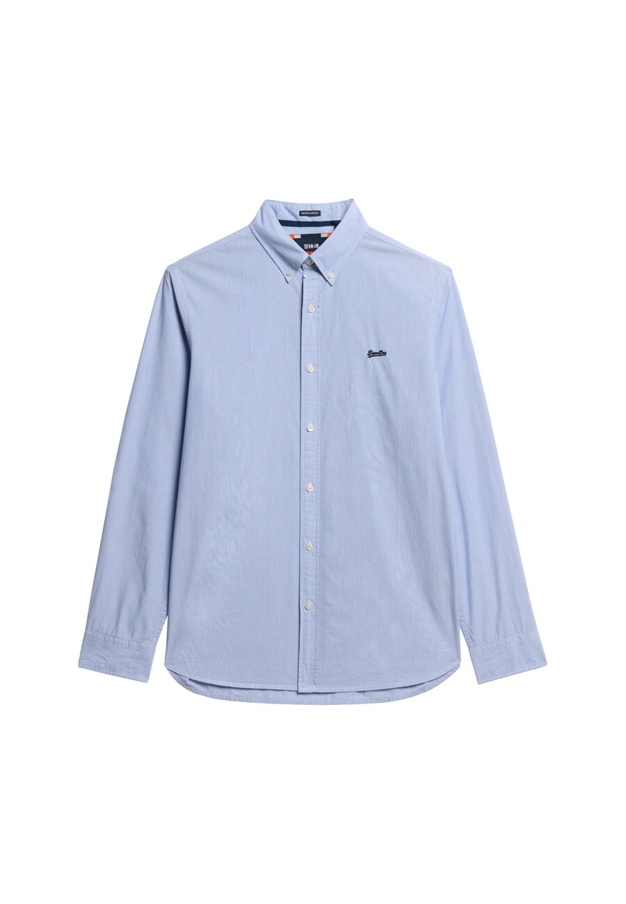 

Приталенная рубашка на пуговицах Superdry Essentials Lite, синий