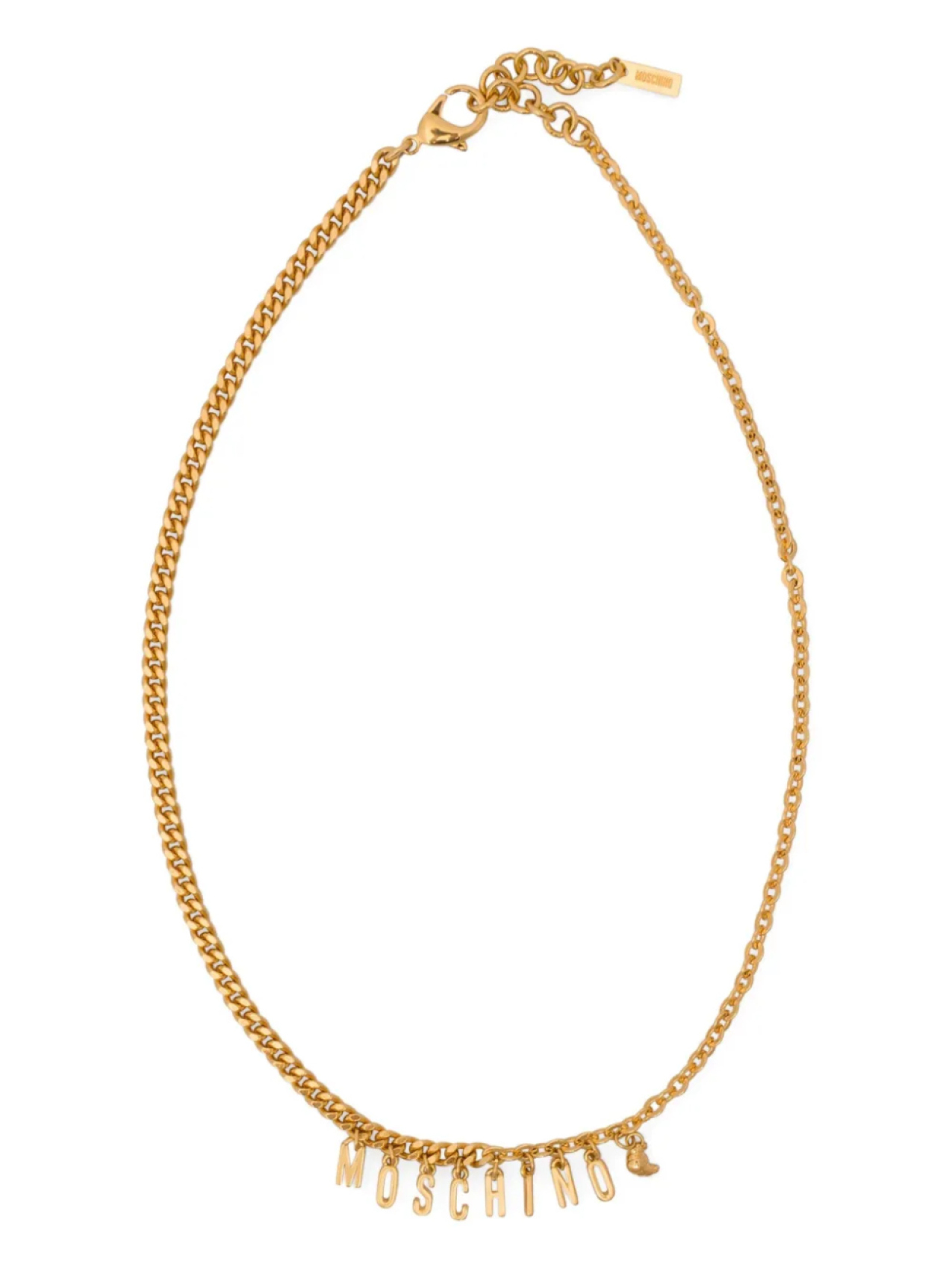 

Moschino колье с логотипом, золотой