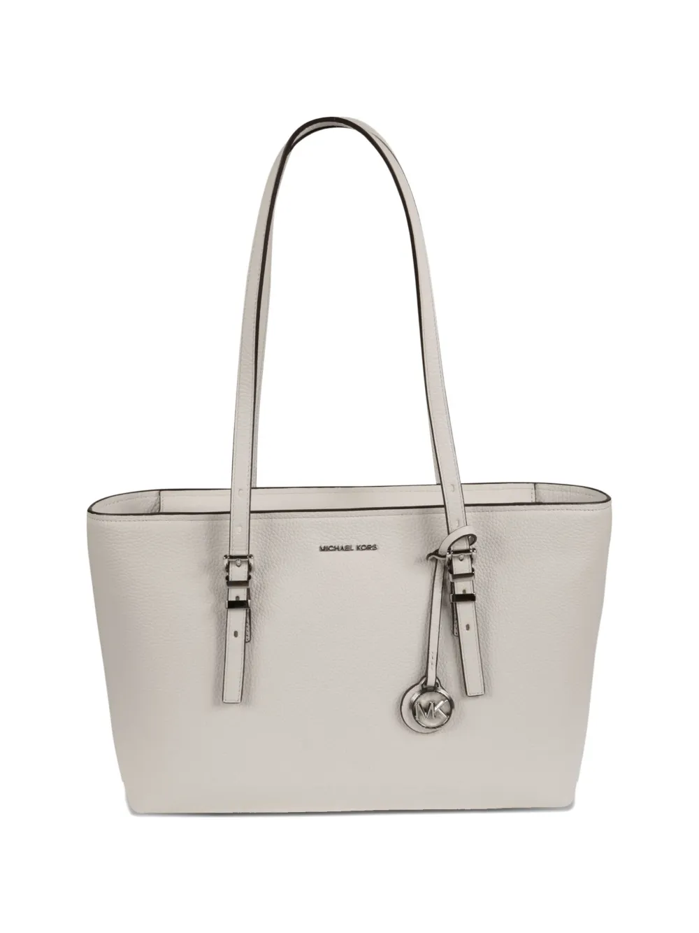 

Сумка-тоут из кожи с пряжкой Michael Kors, серый