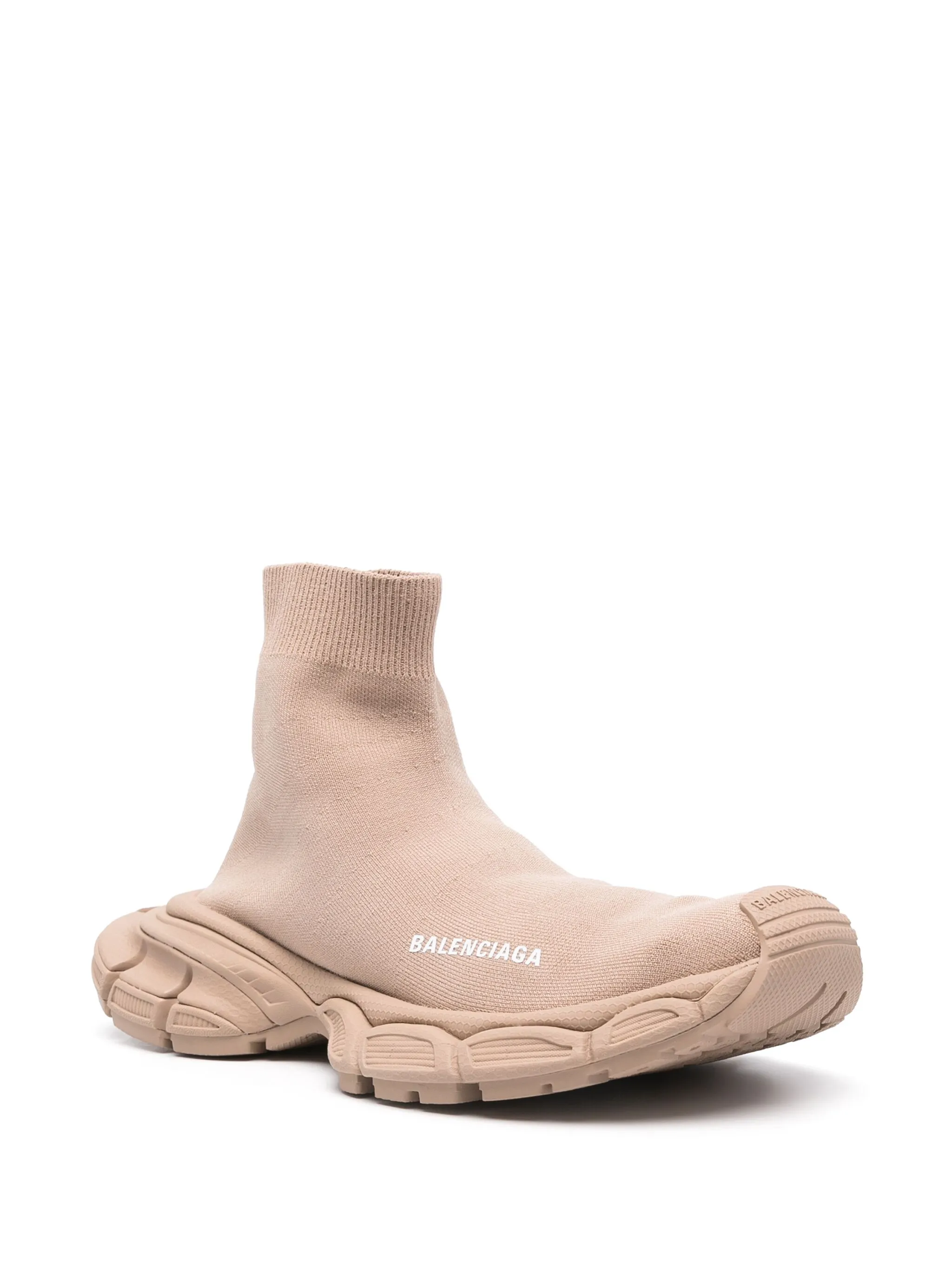 Кроссовки 3XL Sock Balenciaga, бежевый — фото 2