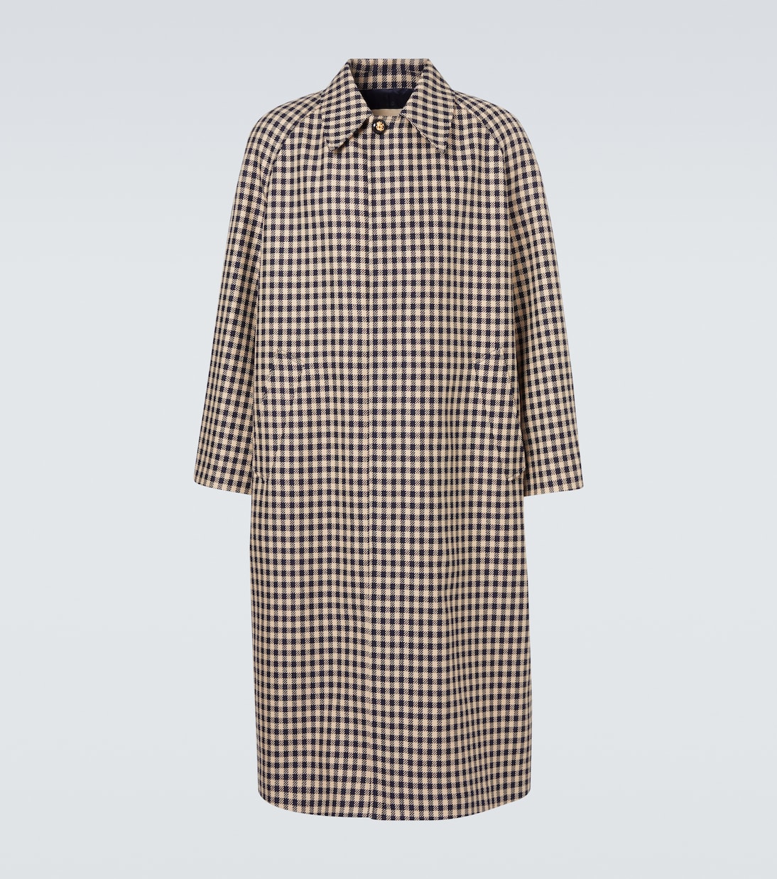 

Пальто из хлопка и шерсти в клетку Valentino, Beige Black