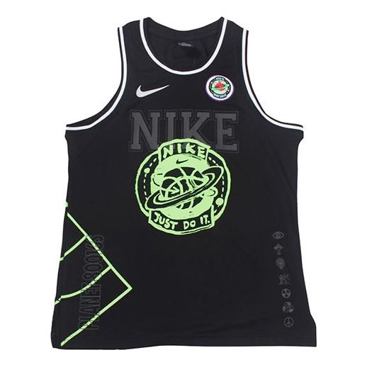 

Спортивная футболка dna summer hoops sports top men black Nike, черный