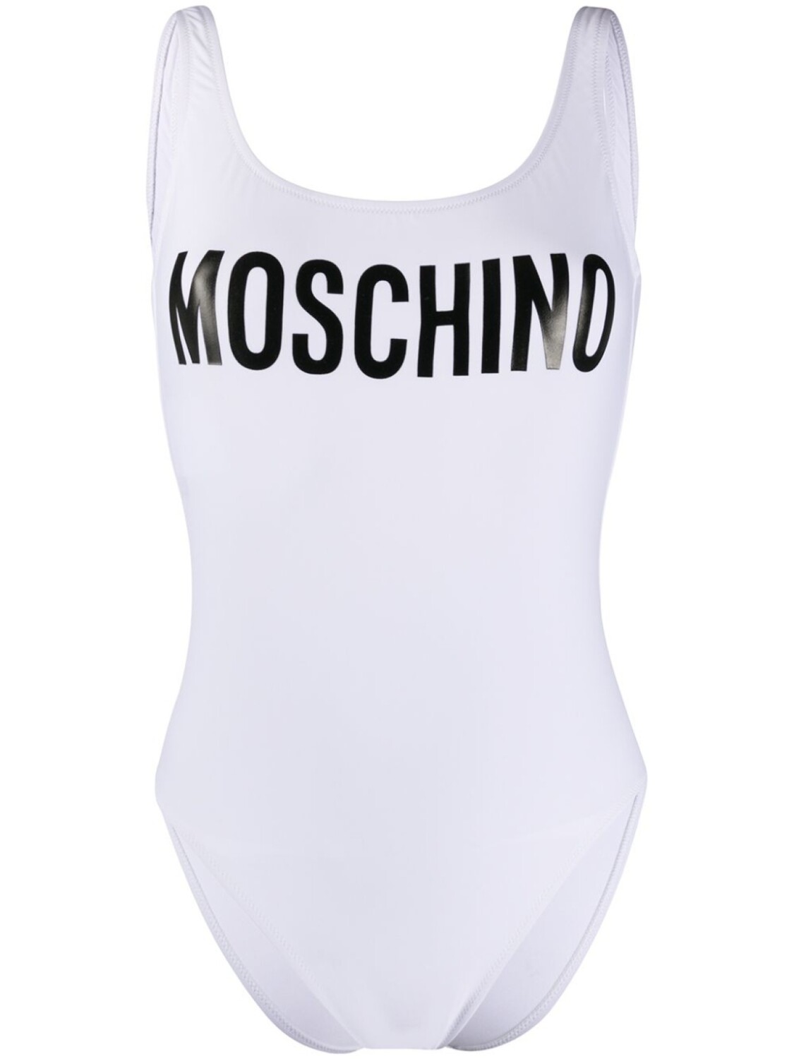 

Moschino купальник с логотипом, белый