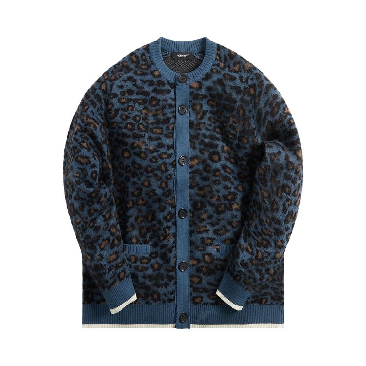 

Кардиган Undercover Leopard Knit Cardigan 'Blue', синий