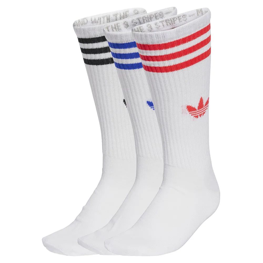 

Носки 3 шт adidas Originals 3 Stripes High crew, белый
