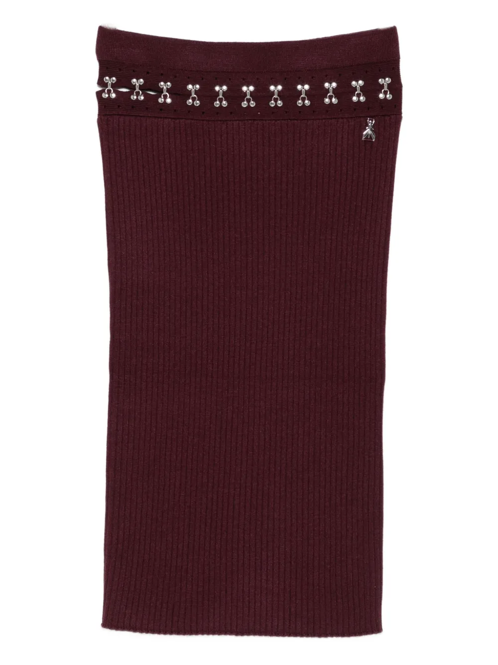 

Вязаная прямая юбка Patrizia Pepe, фиолетовый