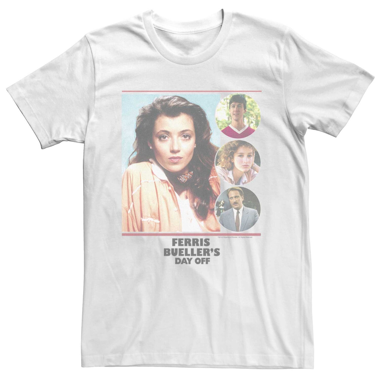

Мужская футболка Paramount Ferris Bueller's Day Off с изображением коллажа Licensed Character