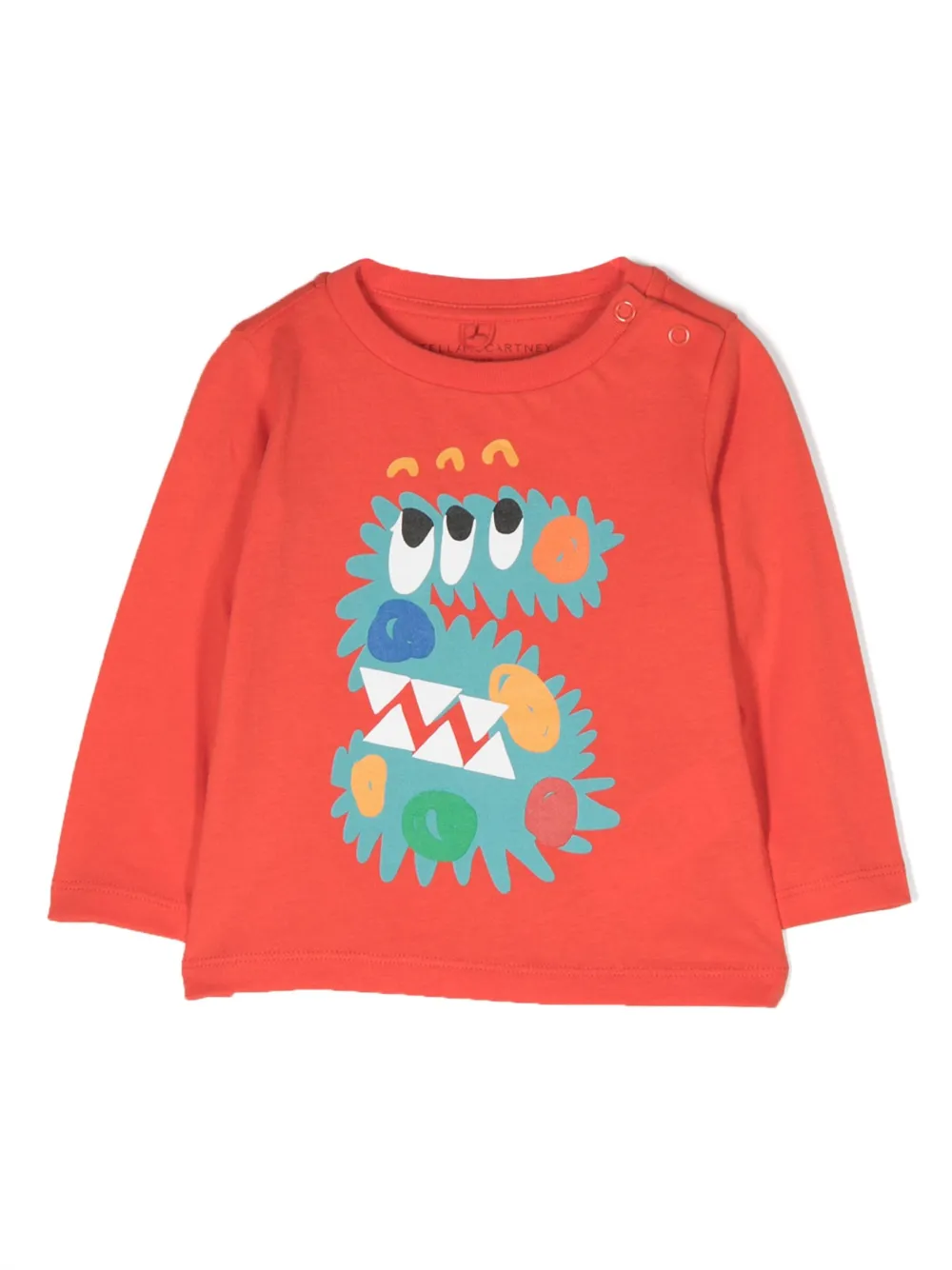 

Футболка с длинными рукавами и графичным принтом Stella McCartney Kids, красный