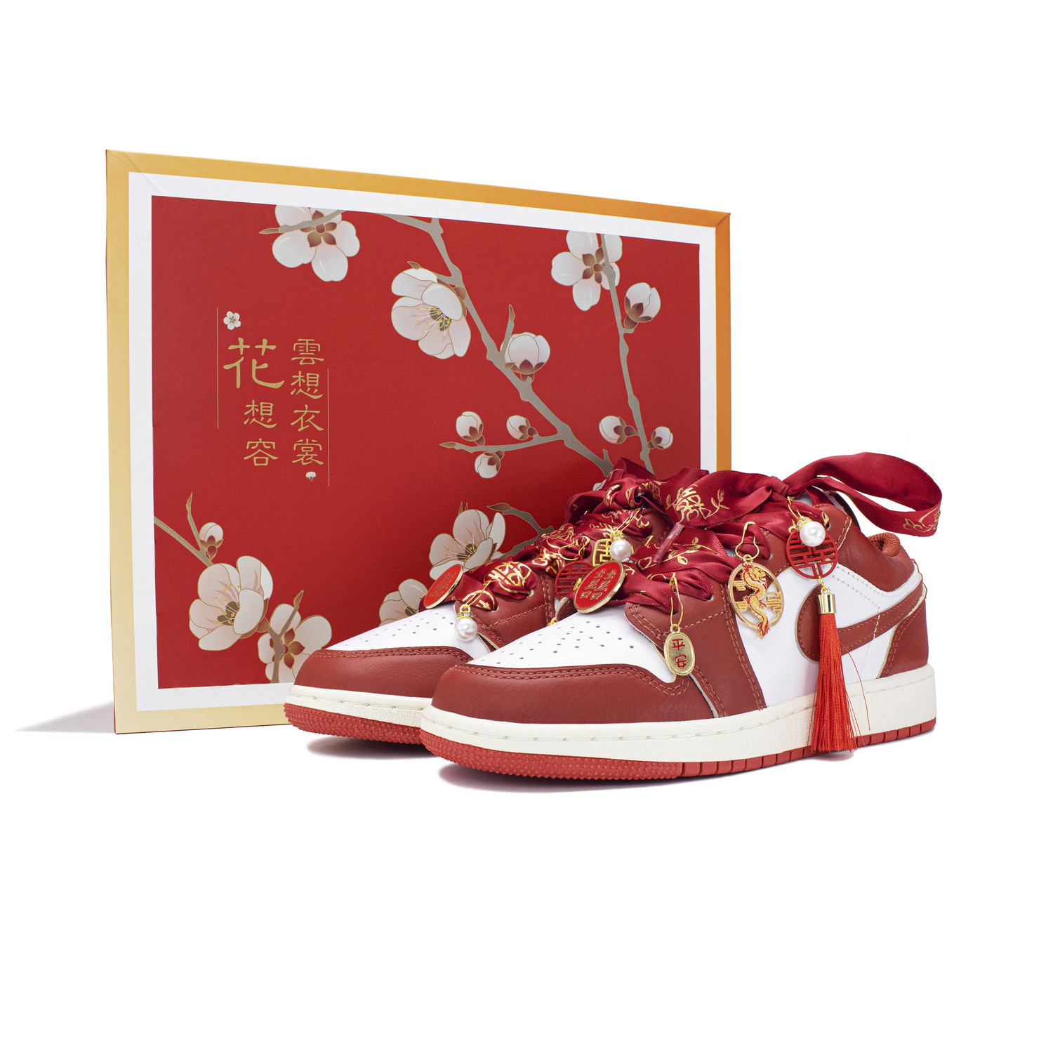 

Jordan Винтажные баскетбольные кроссовки Air 1 унисекс низкие бело-красные, цвет White Red