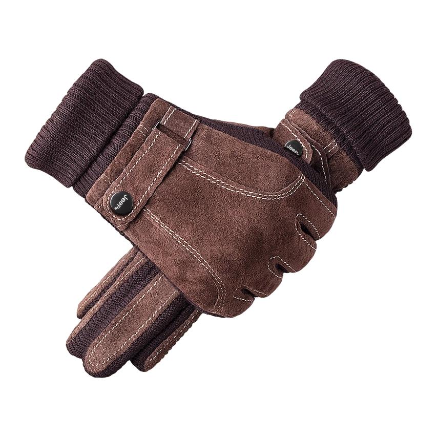 

Перчатки мужские Jeep, темно-коричневый[cold-resistant thermal | extended windproof wrist cuff]