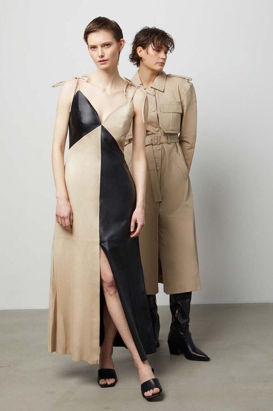 

Кожаное платье Answear Lab, черный