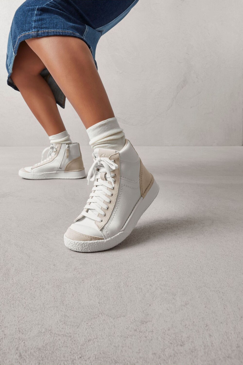 

Ботинки Clarks Combi CraftCup с подъемом Clarks, белый