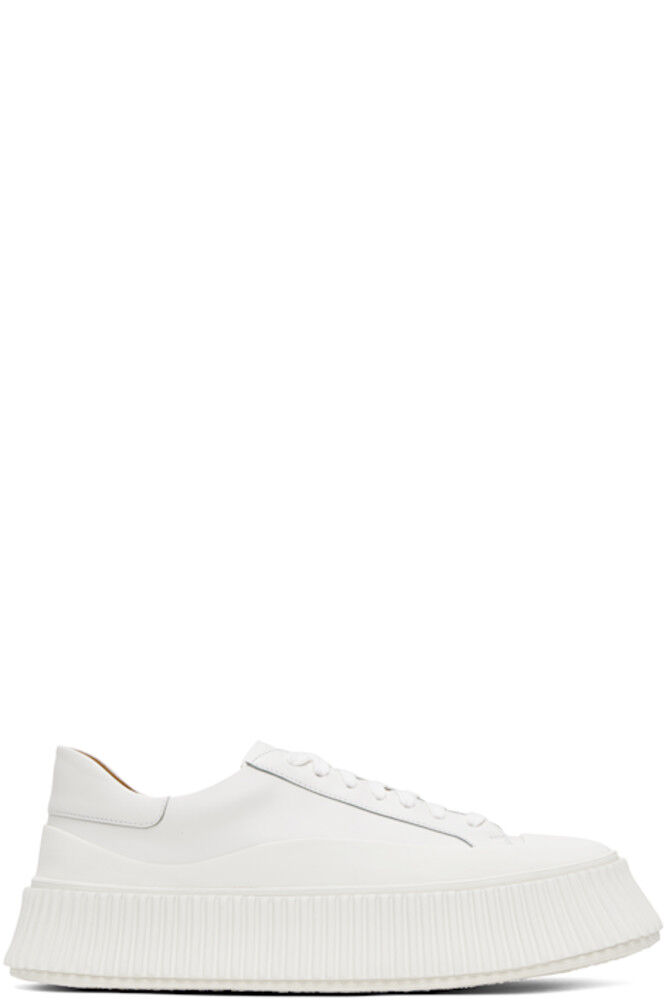 Белые вулканизированные кроссовки Jil Sander