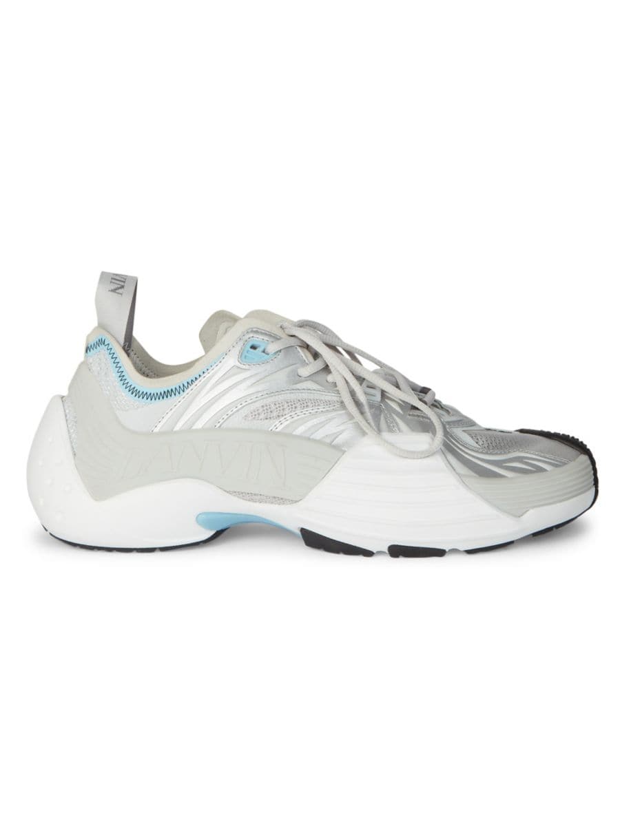 

Низкие кожаные кроссовки Flash-X Lanvin, серебряный