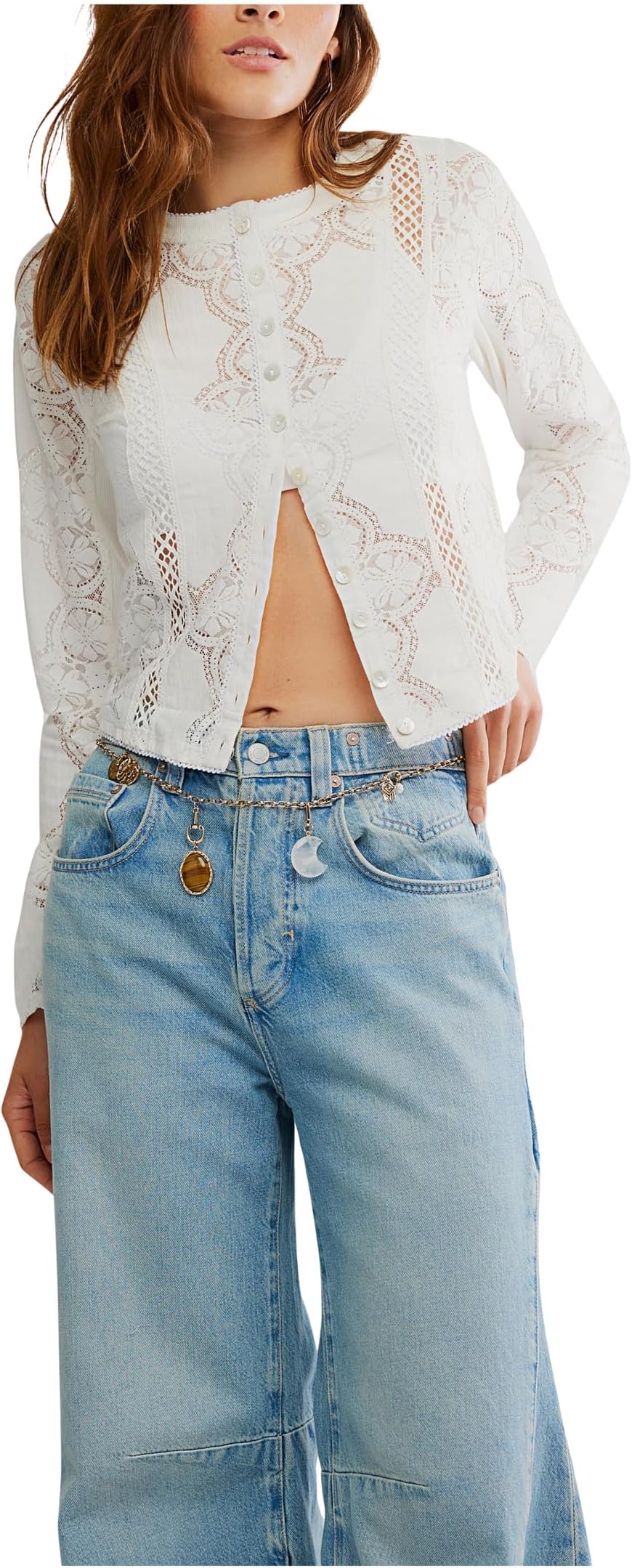 

Лонгслив Free People Jae Knit Long Sleeve, цвет Sugar Swizzle