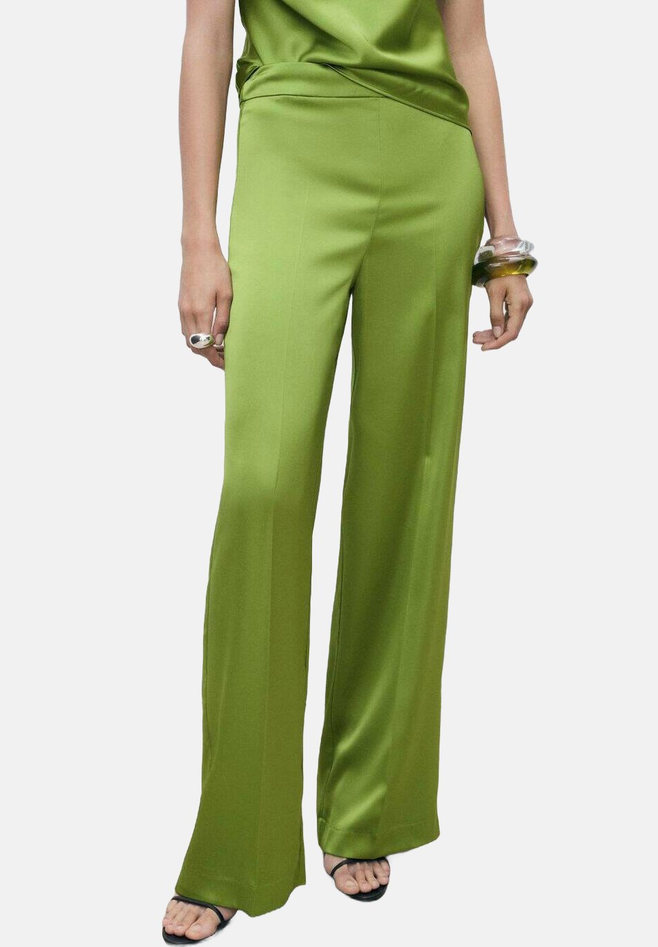 

Брюки STRAIGHT FIT Mango, зеленый