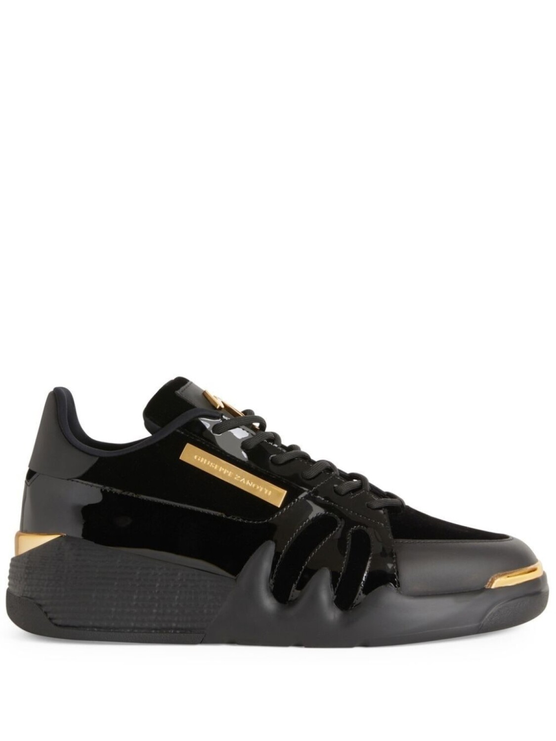 

Кроссовки Giuseppe Zanotti Talon Lace-up, черный/золотой, Серый, Кроссовки Giuseppe Zanotti Talon Lace-up, черный/золотой