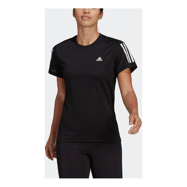 Футболка own the run cooler t-shirt 'black' Adidas, черный — фото 2