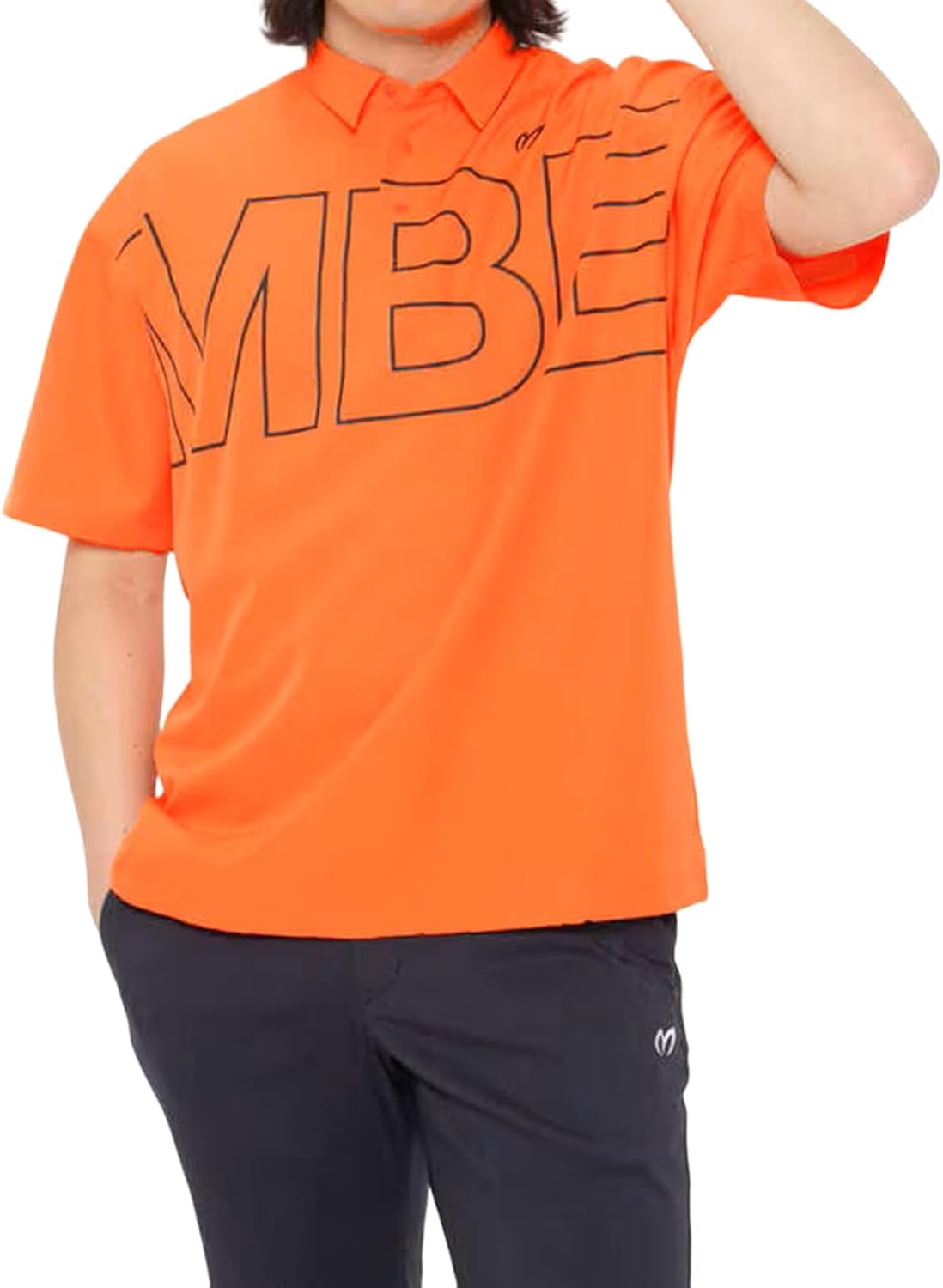 

Мужская поло-рубашка с коротким рукавом Master Bunny Edition (ромбовидный принт, кнопки, совместима с комплектами) / Гольф / 758-4160407, оранжевый