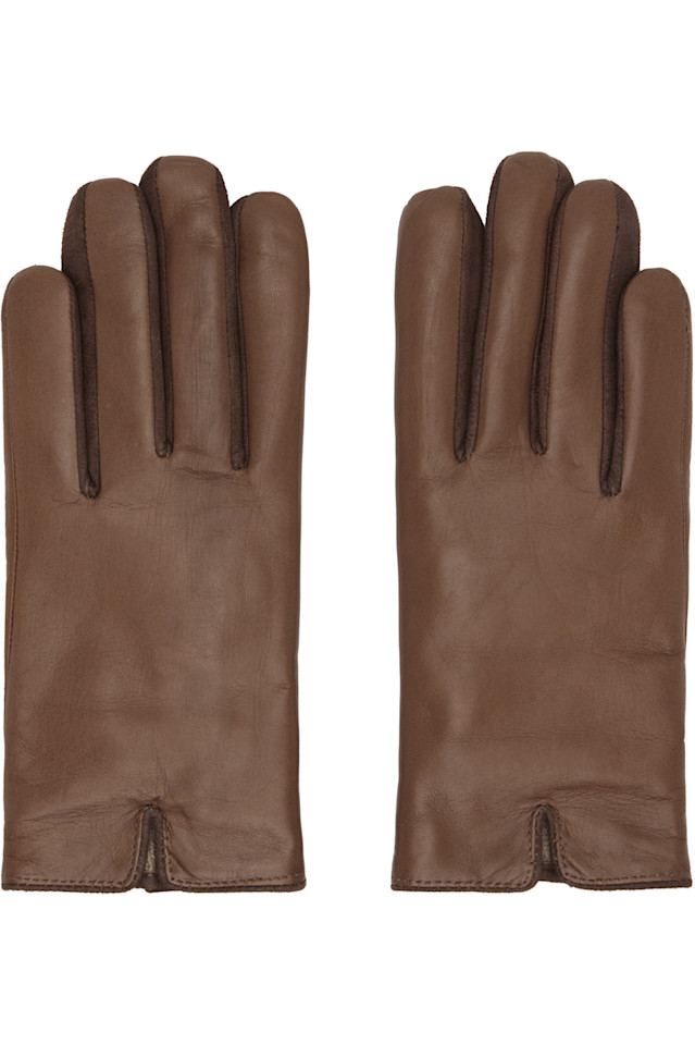 

Handsome Stockholm Эксклюзивные коричневые перчатки Ssense Essentials