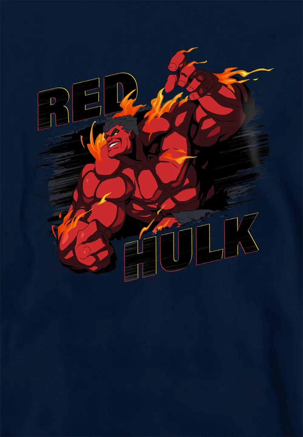 Детская худи Marvel Red Hulk Fire, темно-синий — фото 2