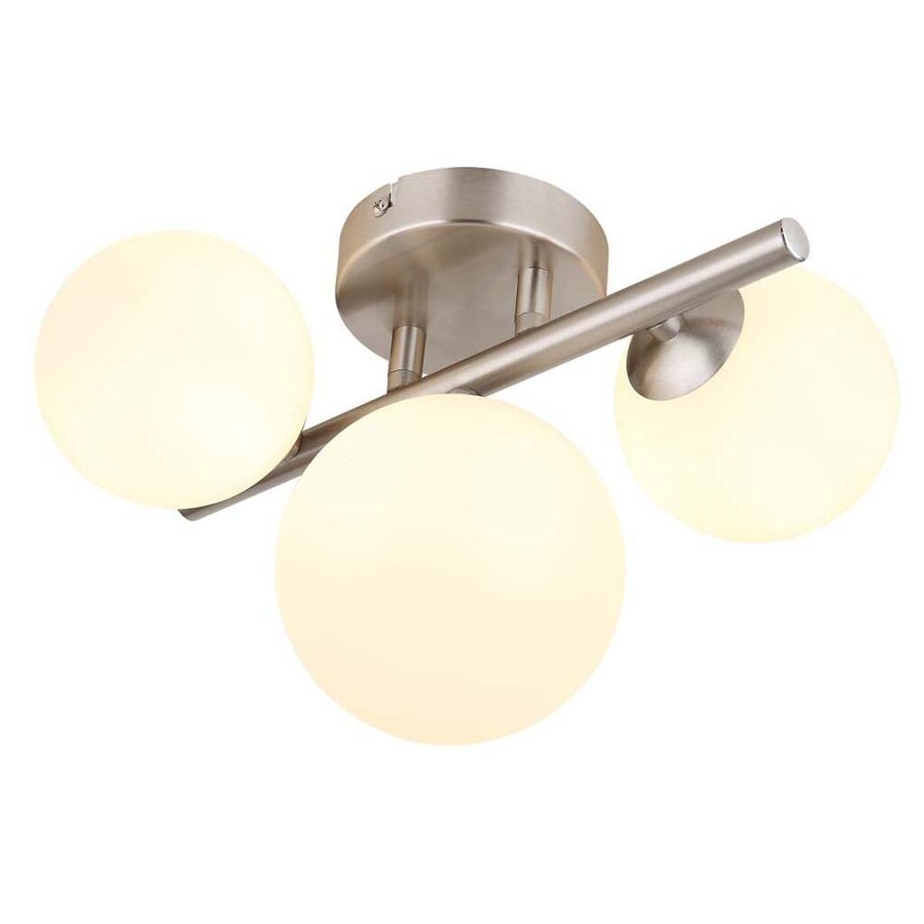 

Потолочный светодиодный светильник, металл, опаловое стекло, L 28 см Globo Lighting