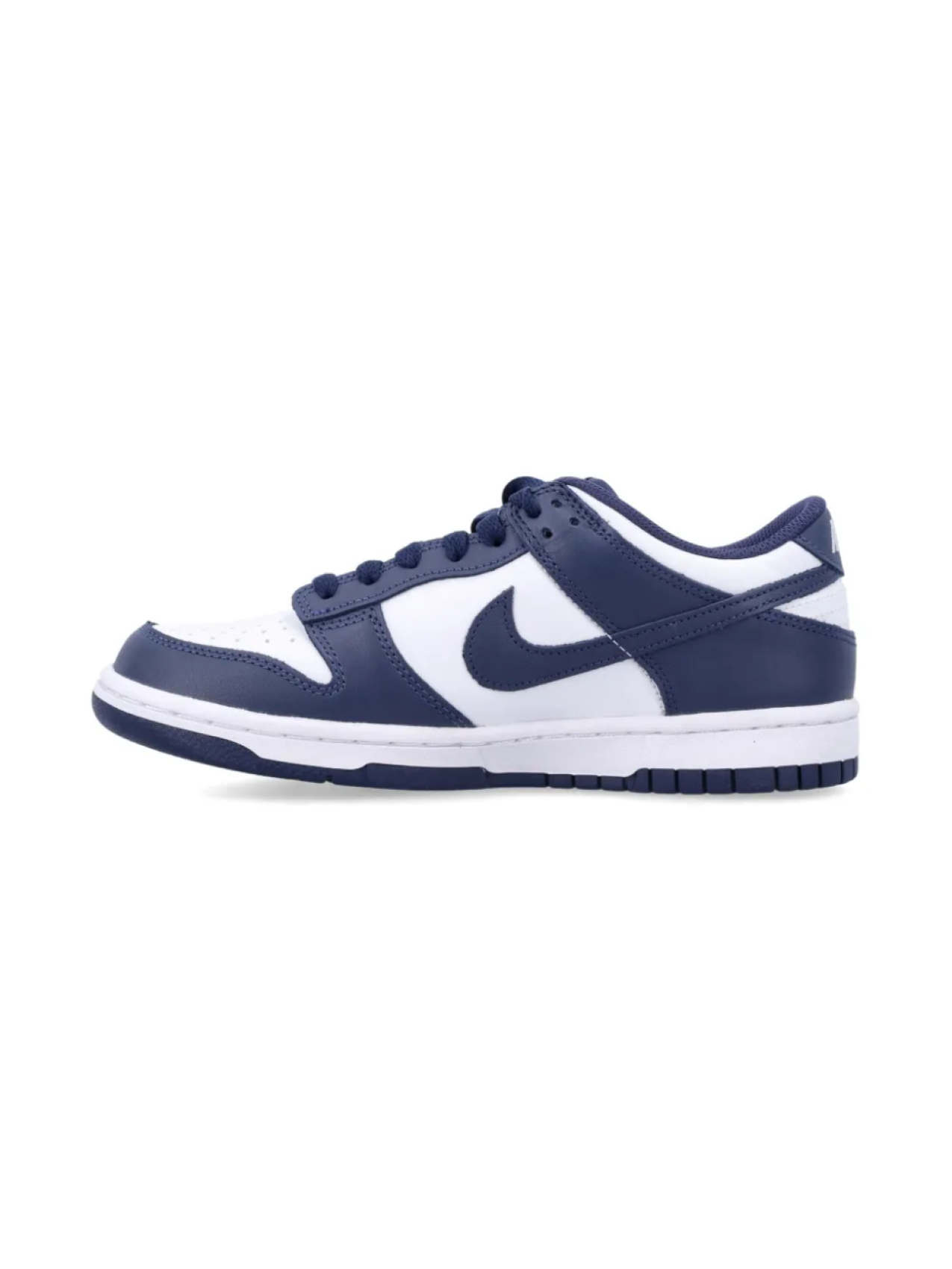 Кроссовки Dunk Low "White/Midnight Navy" Nike Kids, синий — фото 3