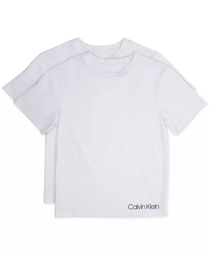 

Футболки для маленьких и больших мальчиков, 2 шт Calvin Klein, белый