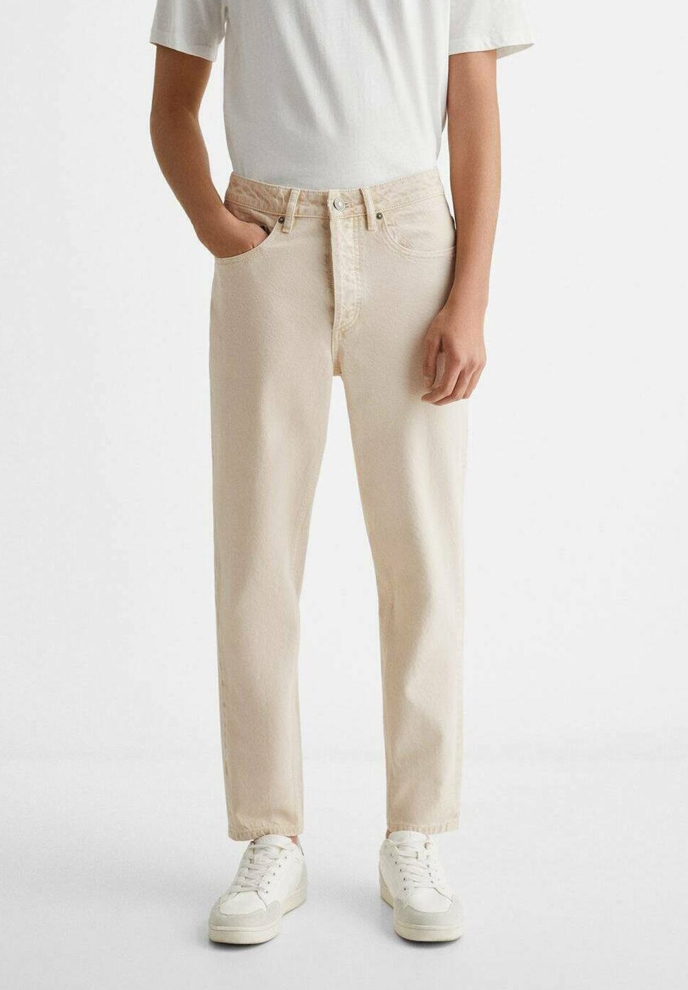 

Джинсы прямые Mango Kids, цвет beige