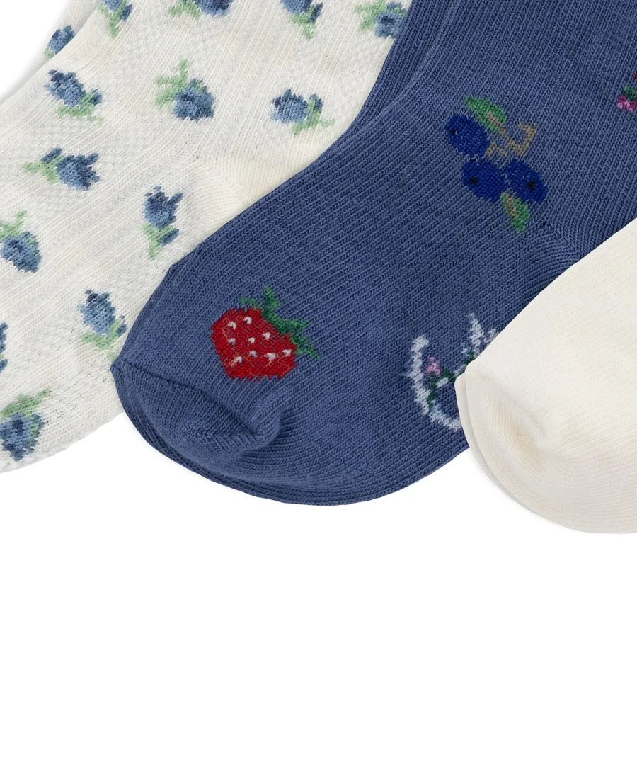Polo Ralph Lauren Набор из 3 пар детских носочков с рисунком «Черничный мишка» для девочек — фото 2