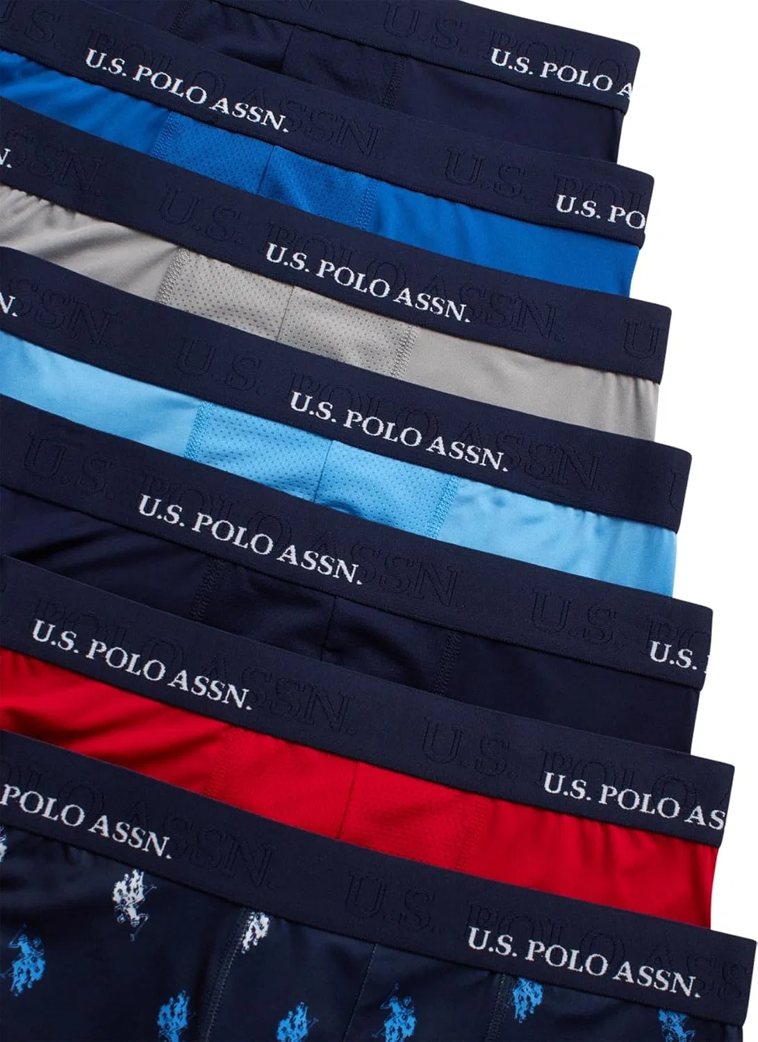 Боксеры 7 шт, U.S. POLO ASSN., Maritime Blue/Azure/Ultimate Grey/Red — фото 3