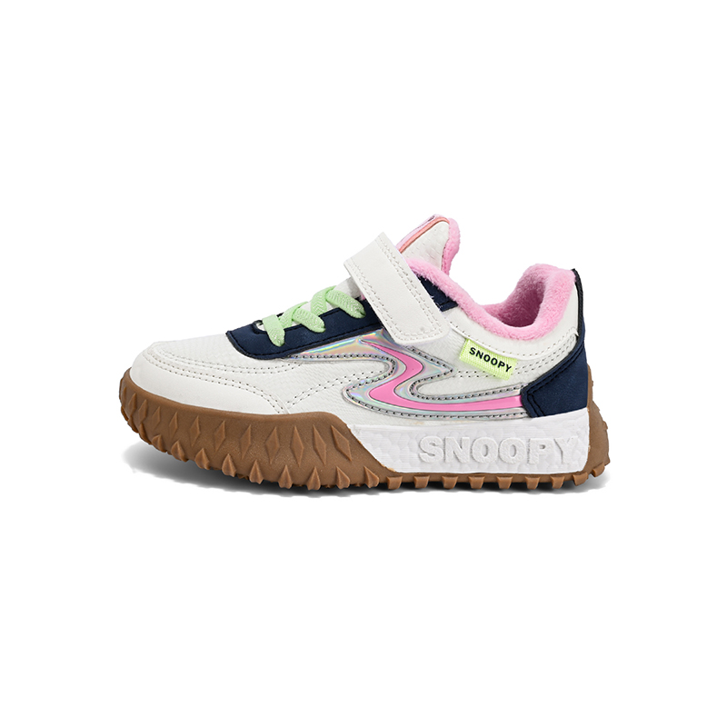 

Исследовательские устойчивые к истиранию противоскользящие низкие детские повседневные кроссовки Kids' SNOOPY, розовый