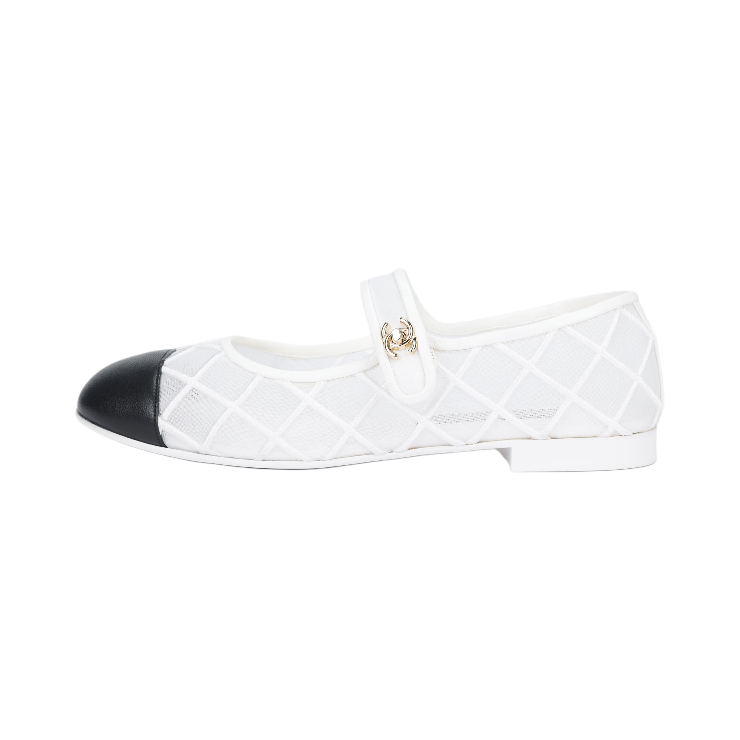 CHANEL Coco Beach 25M плоские туфли мэри джейн для женщин белый