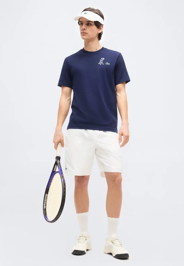 Футболка с графическим принтом в стиле ретро Lacoste Sport, Navy Blue — фото 2