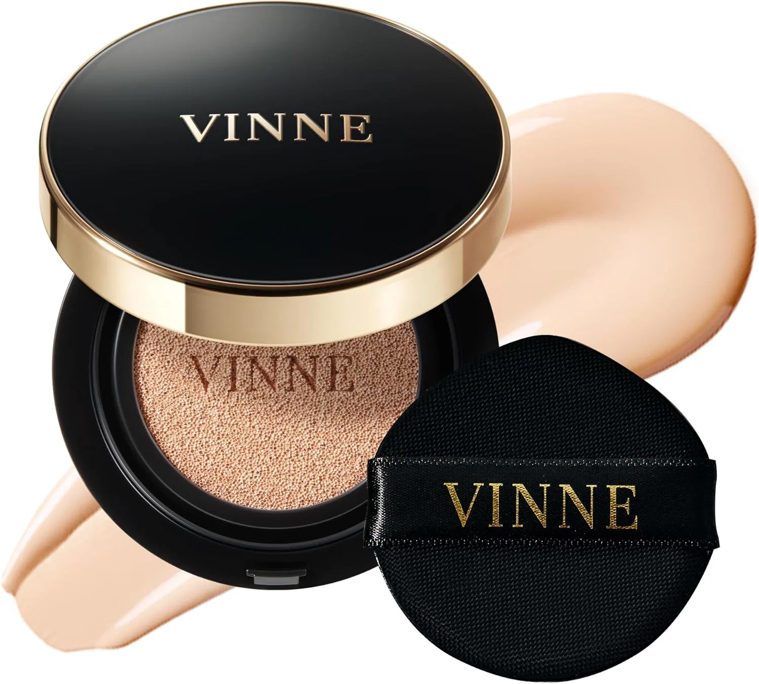 Тональный крем-основа VINNE Essence Radiance Light Cushion SPF50+ PA++++, 15 г, натуральный бежевый