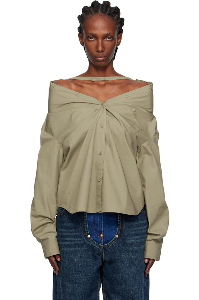 

Рубашка Аки со спущенными плечами Pushbutton, Kh