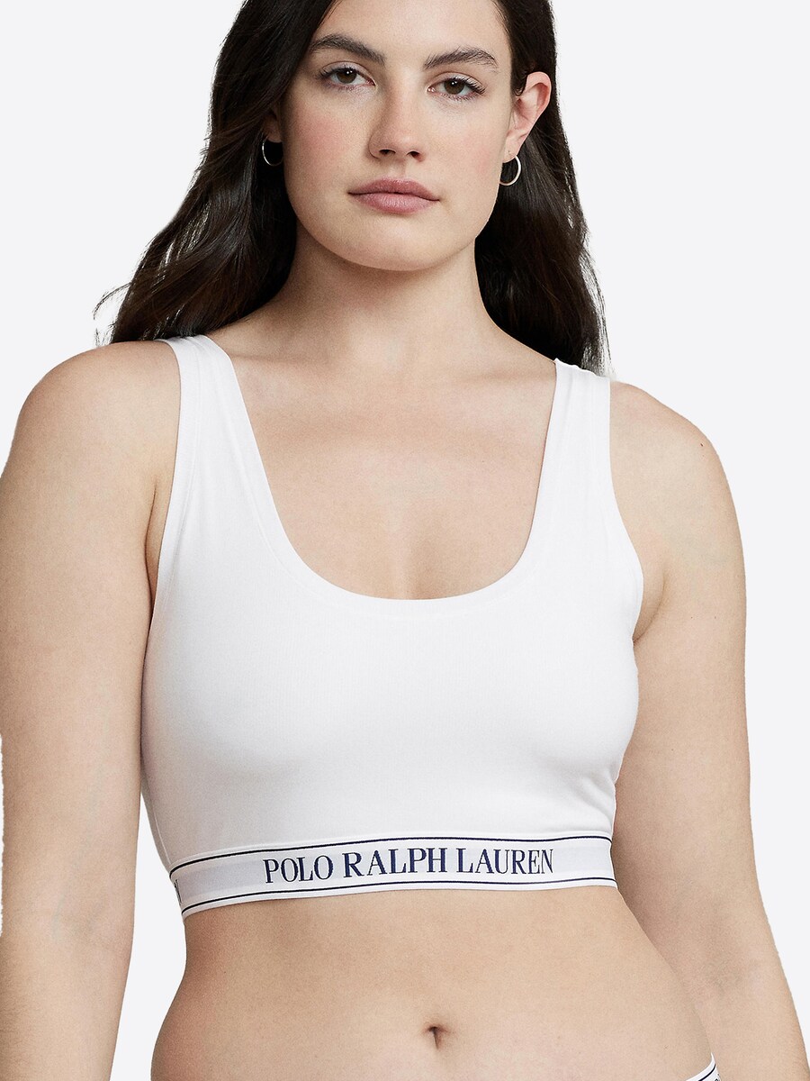 Бюстгальтер-бралетт Polo Ralph Lauren Essentials, белый — фото 2