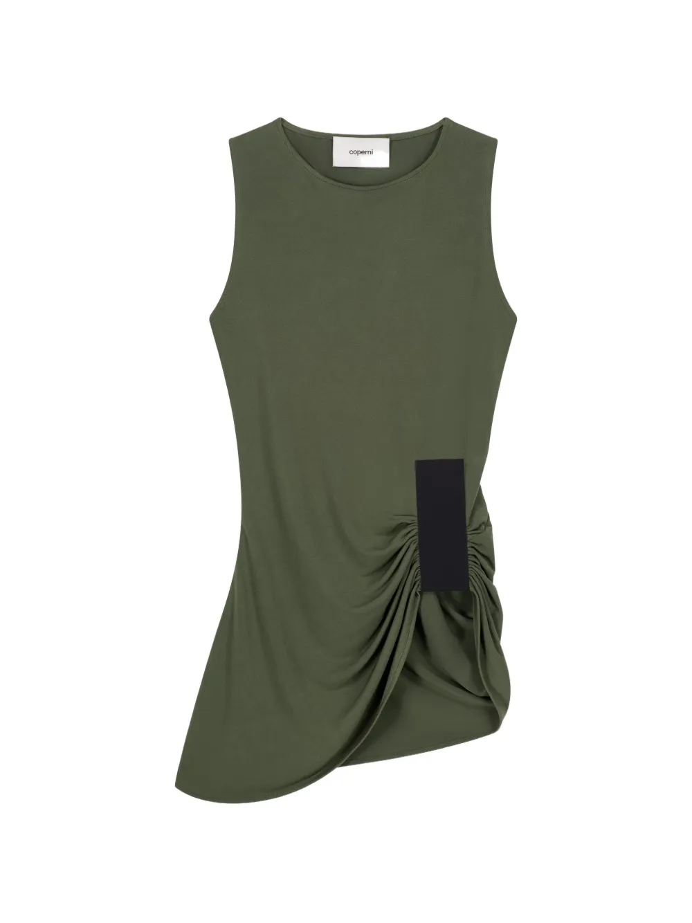 

Майка на лямках с отделкой лентой Coperni, зеленый