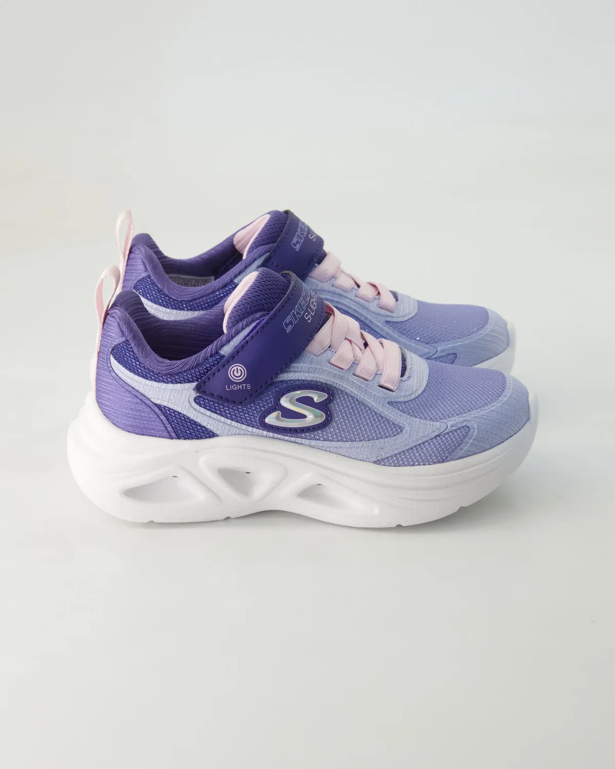 Сникерсы с подсветкой Skechers, лиловый — фото 2