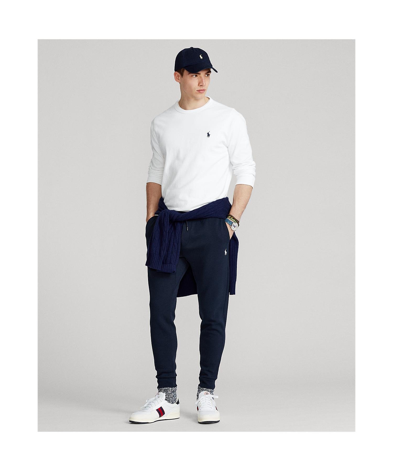 Классическая трикотажная футболка с длинными рукавами Polo Ralph Lauren, 100 White — фото 3